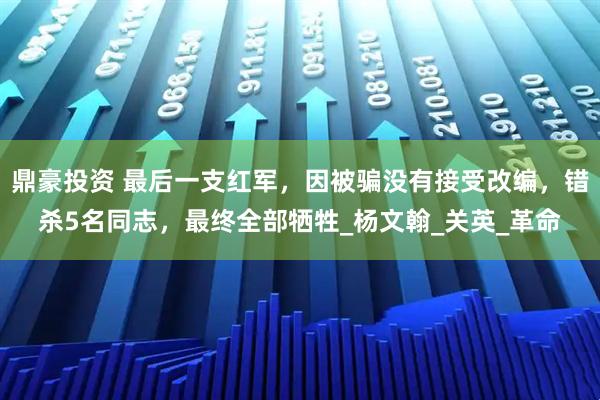 鼎豪投资 最后一支红军，因被骗没有接受改编，错杀5名同志，最终全部牺牲_杨文翰_关英_革命